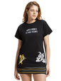 Bewakoof Womens Typography Boyfriend Fit Half Sleeve Round Neck Cotton T-Shirt