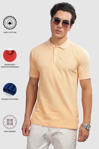 ADRO Polo T Shirt for Men | Plain Polo T-Shirt | 100% Cotton Polo Tshirt | Regular Fit Polo| Available in Plus Size Polo|PN24-ST