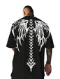 Thalasi Men Cotton Printed Aesthetic Oversized Tshirt For Men - Black T Shirt For Men Stylish | Half Sleeve Oversize Fit Round N