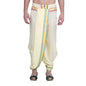 SOJANYA (Since 1958 Stitched Light Yellow With Multicolor Border, Stitched Mens Dhoti, Polycotton