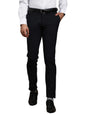 Turtle Men Narrow Fit Dobby Cotton Stretch Blue Formal Trouser