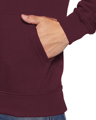 ADRO Mens Abstract Design Backside Printed Hoodies in Premium Cotton Fleece 340 GSM (H23-M-CHL-MR_Maroon)