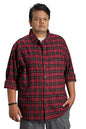 High Star Plus Size Classic Tartan Checked Cotton Casual Shirt