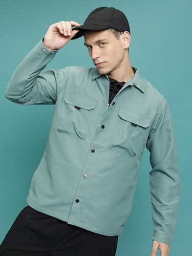 Ketch Men Regular Fit Olive Jacket (Khjk000137