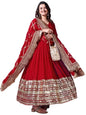 Fashion Basket Georgette Maroon Anarkali Gown For Women