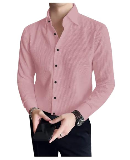 I Enterprise Casual Shirt For Men|| Regular Fit Shirt For Men|| Men Stylish Shirt || Men Solid Shirt With Spread Collar & Long S