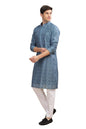 Be Active MenS Cotton Regular Kurta (Sk0801-Kr_Turquoise Blue
