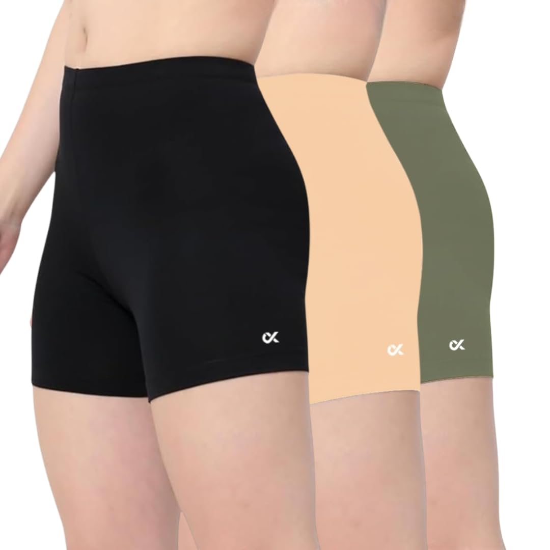 Xjarvis Lucia Shorts For Women Stretchable, Yoga Shorts Soft, Squat-Proof & Breathable, Cycling, Running For Skin Fit Tights & G
