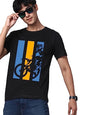 ADRO Men's Bike Rider Printed Cotton T-Shirt (RN23-M-BIK-BL_Black_XL)