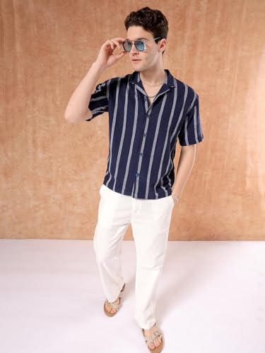 The Indian Garage Co MenS Relaxed Fit Shirt (0923-Shmkrs-01_Indigo