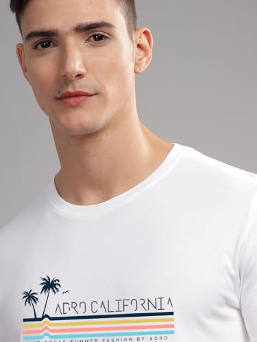 Adro Mens Printed T Shirt | The Super Soft Tshirt In India| Pure Cotton Lycra Breathable Fabric| 4 Way Stretch Smart Tech Fabric