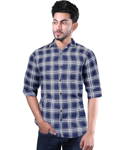 Noble Monk MenS Regular Fit Shirt |Full Sleeve | Check Pattern | Stylish Shirt For Men