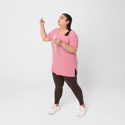 BlissClub Women The Breezy Kur-Tee | Top with Side Slits | BreezeFlo Fabric | Activewear for Women
