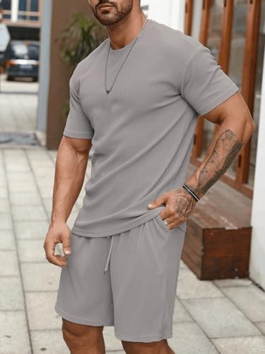 SHIENZY Mens Casual Solid Printed Night Suit Co-Ord Set || T-Shirt and Shorts Nightwear Set || Sleepwear/Loungewear for Regular