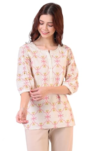 W for Woman Thread Embroidered Straight Pure Cotton Ethnic LaceTop