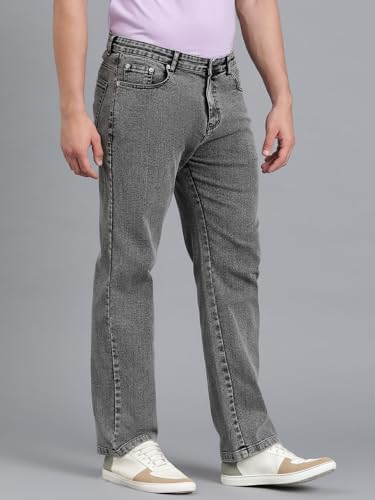 Kotty MenS Regular Mid Rise Grey Jeans