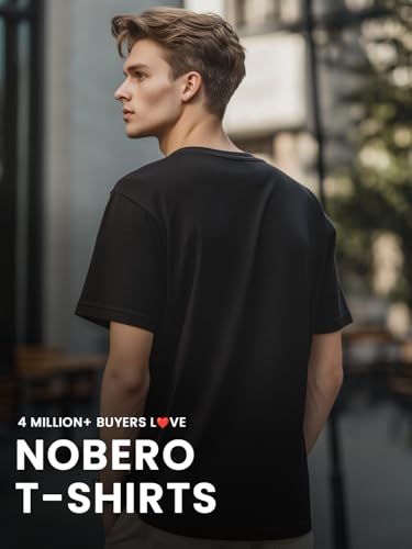 Nobero MenS Regular Fit T-Shirt (1M-Twts-C0613_Black