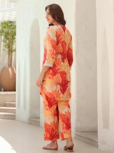 Greciilooks Ethnic Co Ord Set | Casual Wear Pant Top Set | Fancy Co-Ord Set | Full Pair Set | Women Kurta Sets Kurtis | Women Ku