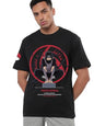 Bewakoof Official Naruto Merchandise Itachi Uchiha Mens Graphic Printed Oversized Fit Half Sleeve Round Neck Cotton Jersey T-Sh
