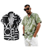 LookMark Mens Cotton Blend Casual Beach Wear Shirts | Stylish Printed Shirts for Men | Comfortable Summer Wear | Party, Vacatio