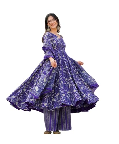 Wedani Anarkali Kurta Set for Women Blue