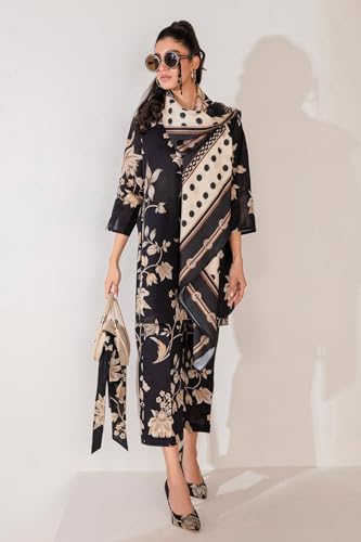 ANNI DESIGNER Women Cotton Blend Kurta With Pant & Dupatta Co-Ord Set