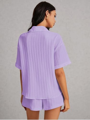 Leriya Fashion WomenS Poly Lycra Blend Solid Regular Western Co Set (Lf-W.Co-Ord Set-W2274&Sh305_Purple