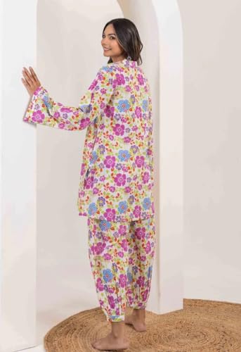 Leriya Fashion WomenS Rayon Floral Printed Kurta With Pant Co Ord Set For Women Picnic Vacation For Ladies Full Set Ethnic Indi