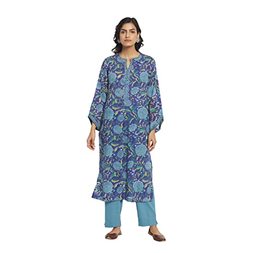 Fabindia WomenS Cotton Regular Kurta Set (10713853Te_Teal_S)