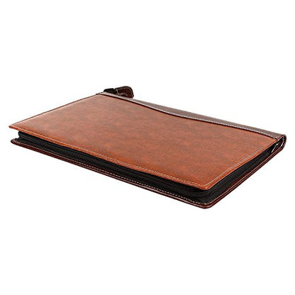 Eclet Size Document File Folder Certificates, Legal Paper Holder PU Leatherette Material Professional Waterproof Chain File Offi