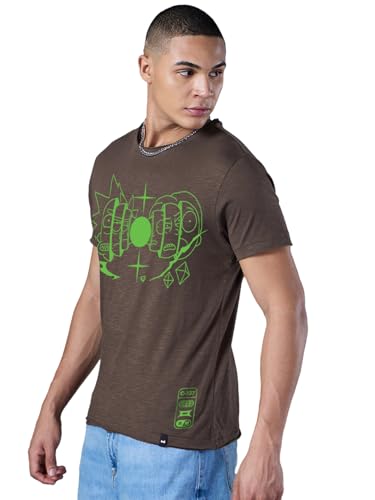 Bewakoof Air 1.0 Official Rick And Morty Rick And Morty MenS Graphic Print Regular Fit Half Sleeve Round Neck Pure Cotton T-Shir