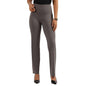 BlissClub Ultimate Sculpt Straight Pants -Tall Above 55, Ribbed Waistband, 2 Zippered Pockets, Feels Like Second Skin, Straight