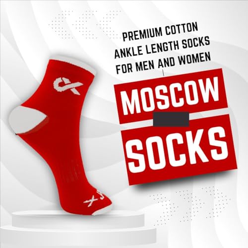 Xjarvis Moscow Ankle Socks For Men And Women  Moisture-Wicking, Ultimate Comfort, Odor Free, Breathable & Perfect For Gym Wear A