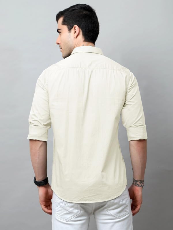 Tee Projekt Cotton Shirt for Men ll Front Pocket Shirt ll Stylish Long Sleeve Shirt ll Soild Regular Fit (Pack of 2)