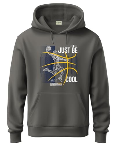 ADRO Basketball Design Hoodie for Men, 320 GSM Soft Cotton Hoodies, Long Lasting Printed Hoodie | Mens Hoodies | Sweatshirt for 