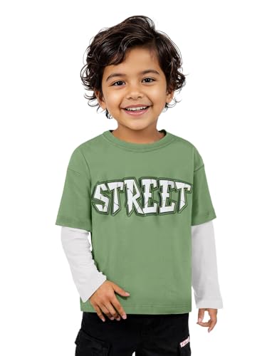 The Souled Store Street Boys Round Neck Multicolor Cotton Full Sleeve T-Shirts