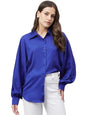 Style Quotient Women Solid Poly Crepe Oversized Casual Shirt