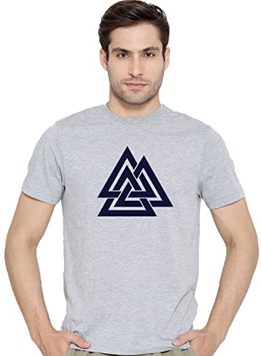 ADRO Triangle Mens Printed T-Shirt (RNR-M-TKT-GR_Grey)