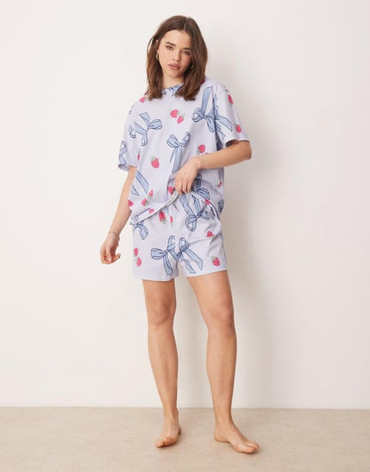 SMOWKLY Womens Premium Cotton Blend Stylish Digital Printed Pajama Co-Ords || Matching lower tshirt Sleepwear Nightwear Cute Pj