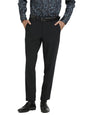 Turtle Men Poly Viscose Stretch Dark Grey Check Ultra Slim Fit Formal Trouser