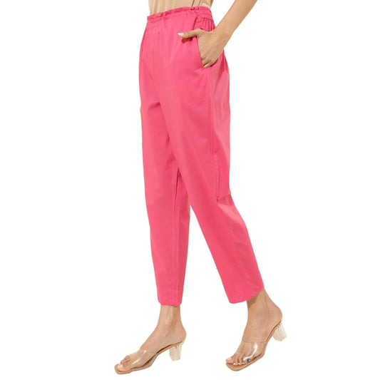 Fabindia WomenS Regular Casual Pants (2124217Pink_Pink