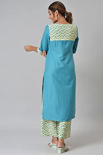 Aurelia WomenS Cotton Kurta & Palazzo (22Onas13076-604044_Blue