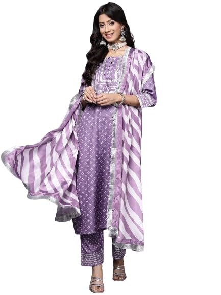 Varanga Women Embellished Kurta Set With Dupatta