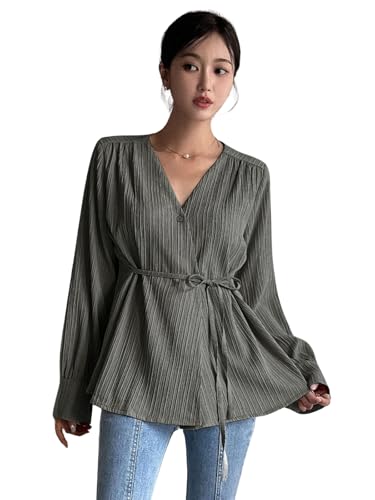 LERIYA FASHION Womens Solid Regular Fit Top (LF-W2052_Green M)