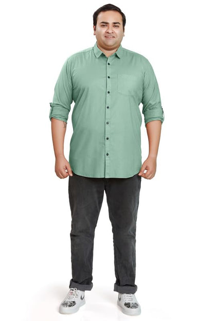BE ACTIVE Mens Casual 100% Cotton Solid Plus Size Shirt || Plus Size Shirts for Men || Casual Plus Size Shirt || Casual Wear Sh