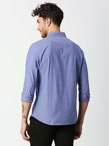Thomas Scott Solid Color Long Sleeve Regular Fit Casual Shirt for Mens