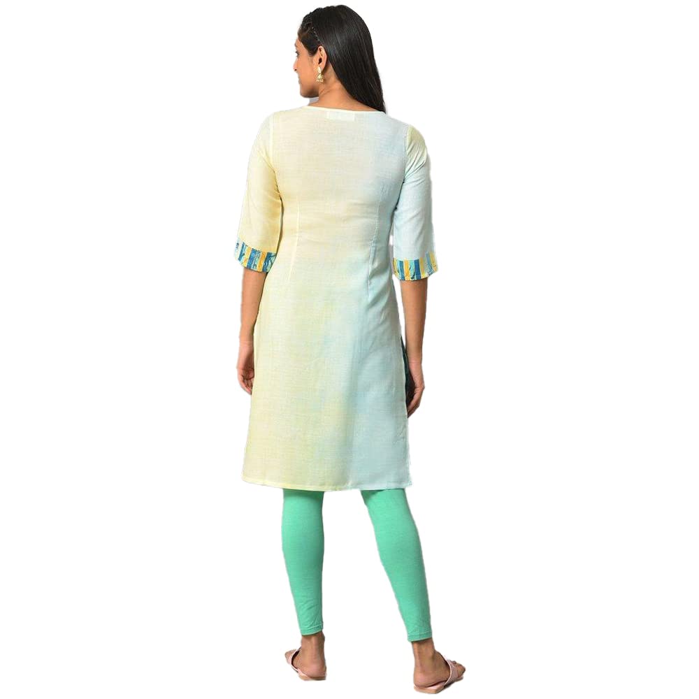 Aurelia Womens Rayon Floral Regular Multi-Coloured Printed Straight Kurta (23FEA13867-506494_Multicolor