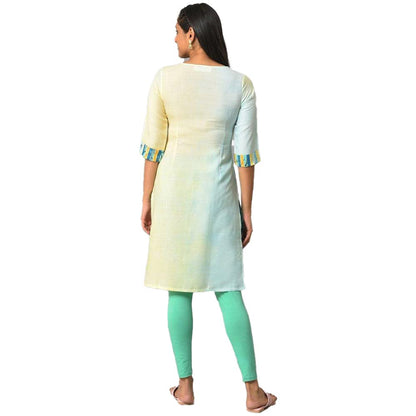 Aurelia Womens Rayon Floral Regular Multi-Coloured Printed Straight Kurta (23FEA13867-506494_Multicolor