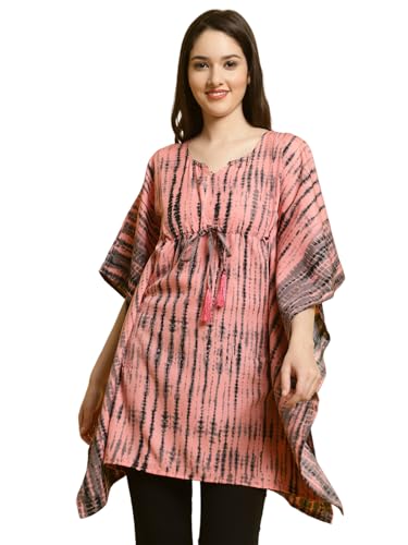 Tee Projekt Crepe Elegant Kimino Sleeves WomenS Kaftan Peach