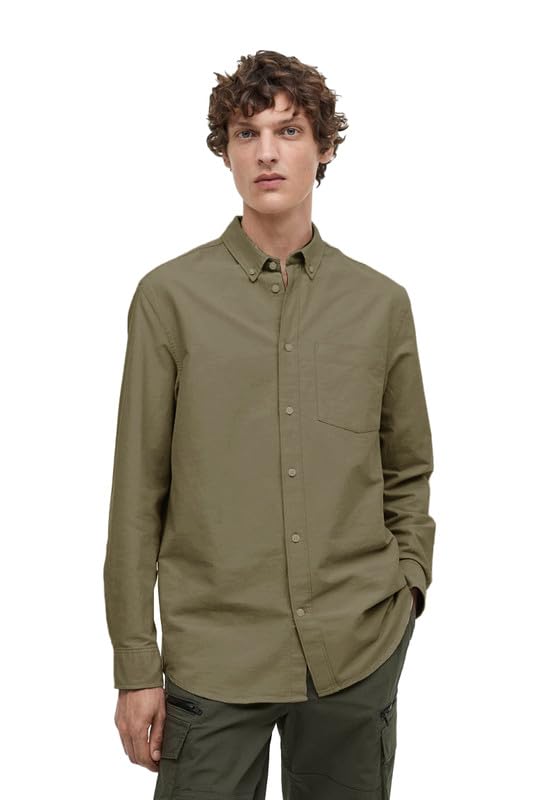 BE ACTIVE Mens Regular Fit Shirt (RF0020_MUD Green